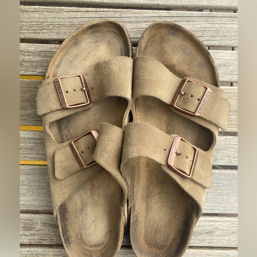 Birkenstock Arizonas- taupe suede - 41 narrow
